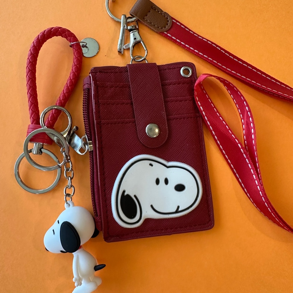 4 in 1 cute vegan leather wallet set